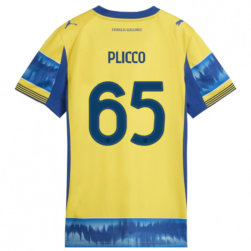 Danxen Hombre Camiseta Elia Plicco #65 Amarillo Azul 2ª Equipación 2025/26 La Camisa