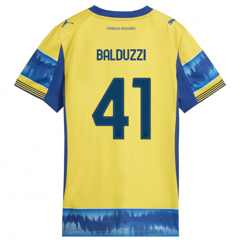 Danxen Hombre Camiseta Davide Balduzzi #41 Amarillo Azul 2ª Equipación 2025/26 La Camisa