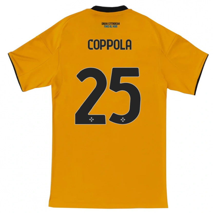 Danxen Hombre Camiseta Francesco Coppola #25 Naranja Azul 2ª Equipación 2025/26 La Camisa