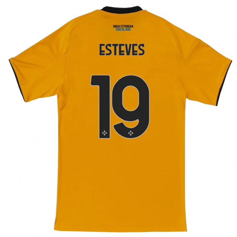 Danxen Hombre Camiseta Tomás Esteves #19 Naranja Azul 2ª Equipación 2025/26 La Camisa
