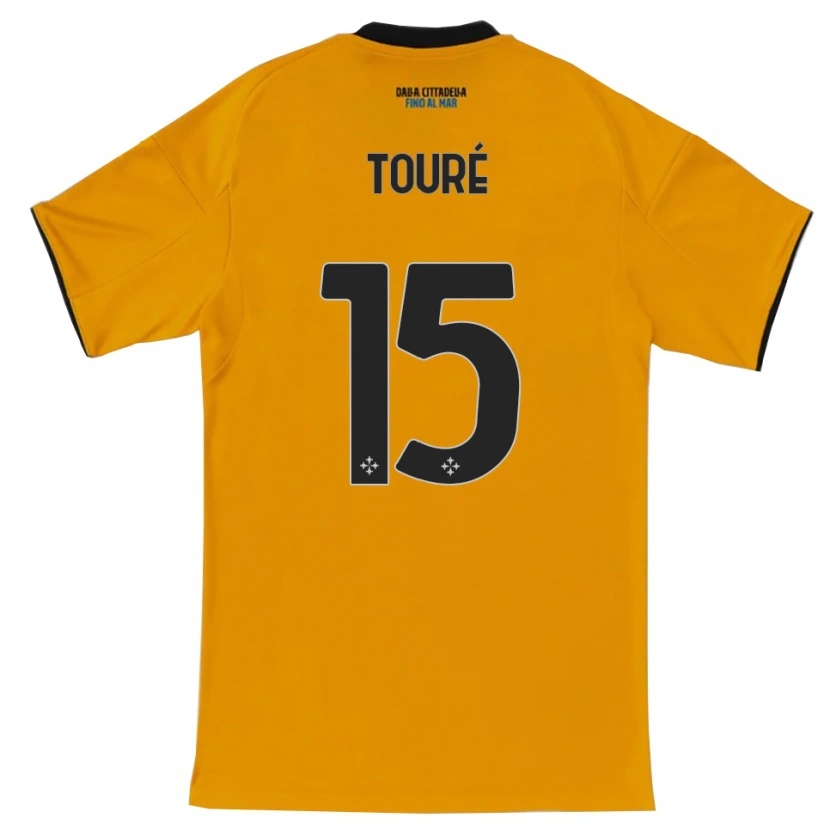 Danxen Hombre Camiseta Idrissa Touré #15 Naranja Azul 2ª Equipación 2025/26 La Camisa