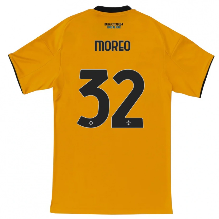 Danxen Hombre Camiseta Stefano Moreo #32 Naranja Azul 2ª Equipación 2025/26 La Camisa