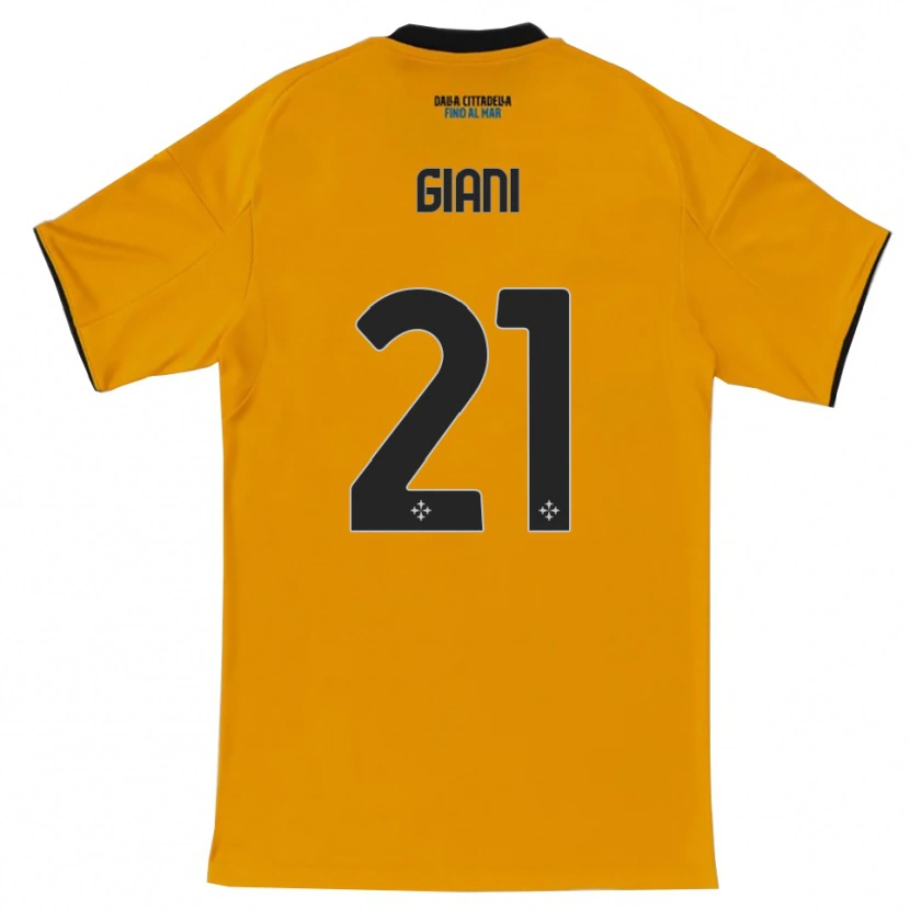 Danxen Hombre Camiseta Elia Giani #21 Naranja Azul 2ª Equipación 2025/26 La Camisa