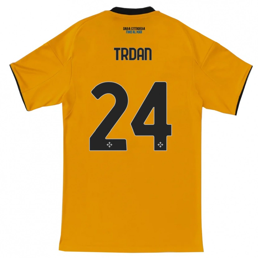 Danxen Hombre Camiseta Miha Trdan #24 Naranja Azul 2ª Equipación 2025/26 La Camisa