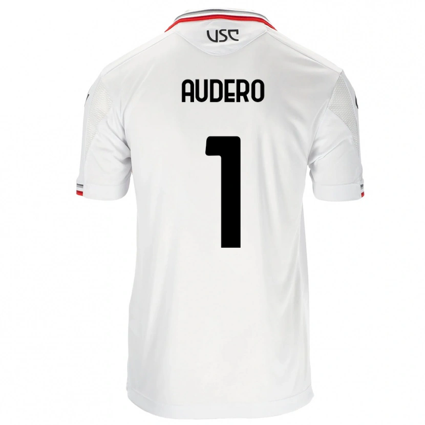 Danxen Hombre Camiseta Emil Audero #1 Blanco Rojo 2ª Equipación 2025/26 La Camisa