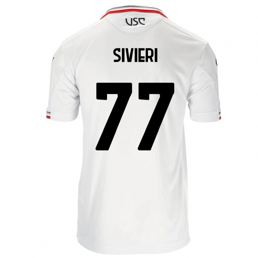 Danxen Hombre Camiseta Lorenzo Sivieri #77 Blanco Rojo 2ª Equipación 2025/26 La Camisa