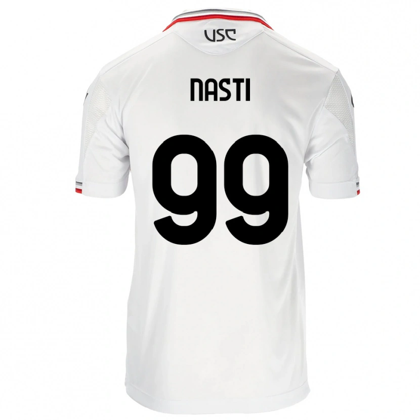 Danxen Hombre Camiseta Marco Nasti #99 Blanco Rojo 2ª Equipación 2025/26 La Camisa