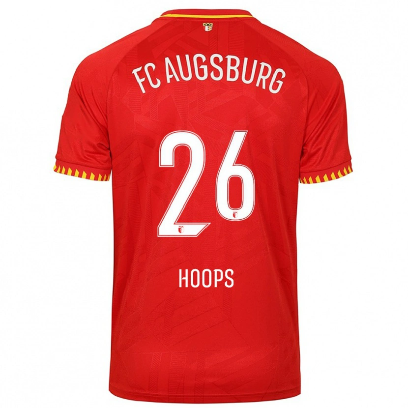 Danxen Hombre Camiseta Tim Hoops #26 Rojo Amarillo 2ª Equipación 2025/26 La Camisa