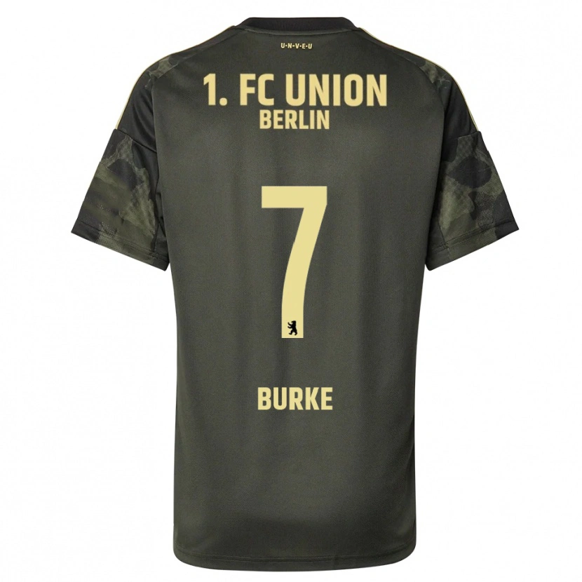 Danxen Hombre Camiseta Oliver Burke #7 Verde Oscuro Negro 2ª Equipación 2025/26 La Camisa