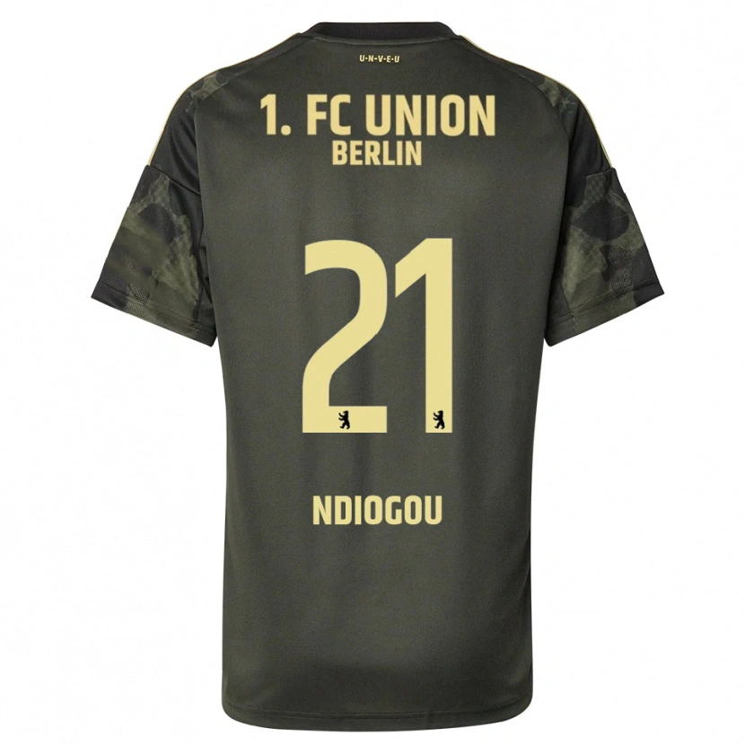 Danxen Hombre Camiseta Pape-Omar Ndiogou #21 Verde Oscuro Negro 2ª Equipación 2025/26 La Camisa