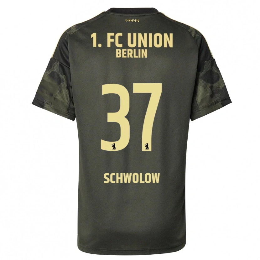 Danxen Hombre Camiseta Alexander Schwolow #37 Verde Oscuro Negro 2ª Equipación 2025/26 La Camisa