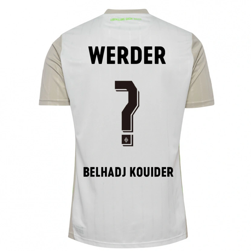 Danxen Hombre Camiseta Mahfoud Belhadj Kouider #0 Blanco Negro 2ª Equipación 2025/26 La Camisa