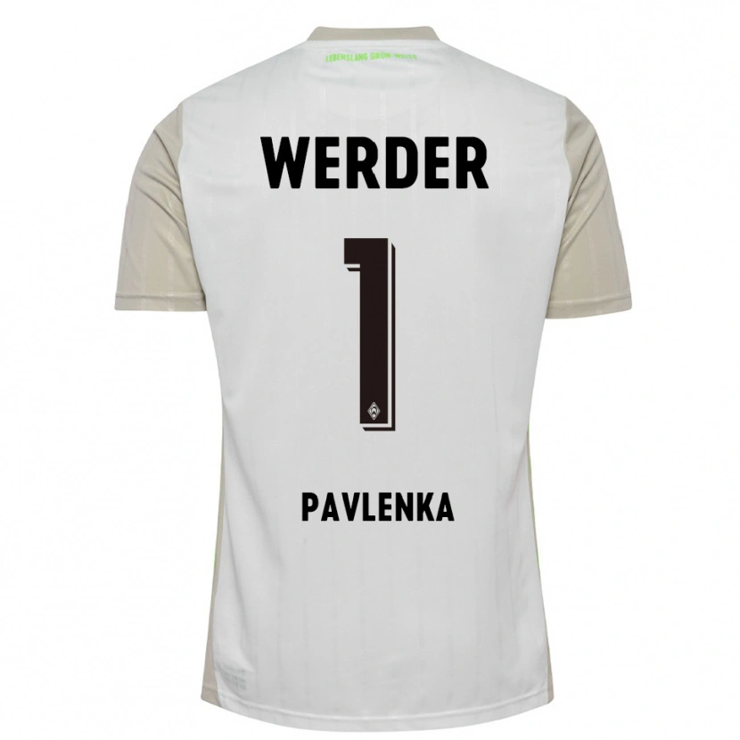 Danxen Hombre Camiseta Jiri Pavlenka #1 Blanco Negro 2ª Equipación 2025/26 La Camisa