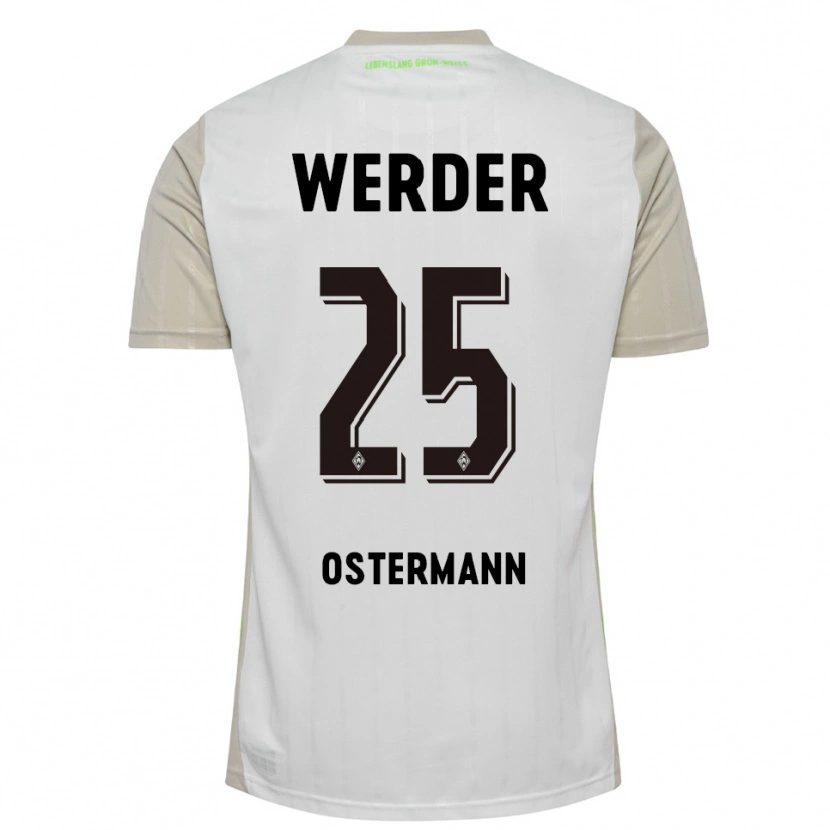Danxen Hombre Camiseta Ben Ostermann #25 Blanco Negro 2ª Equipación 2025/26 La Camisa