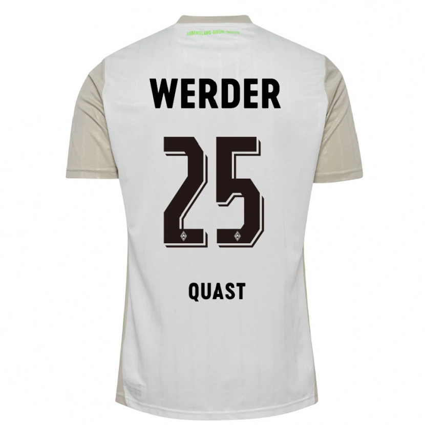 Danxen Hombre Camiseta Soenke Quast #25 Blanco Negro 2ª Equipación 2025/26 La Camisa