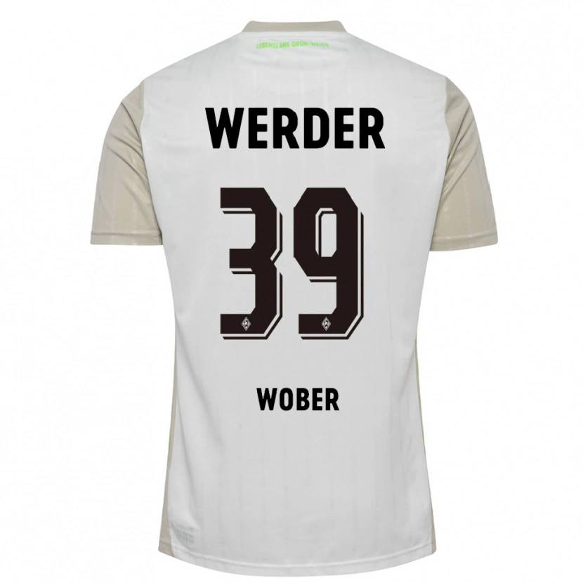 Danxen Hombre Camiseta Maximilian Wöber #39 Blanco Negro 2ª Equipación 2025/26 La Camisa