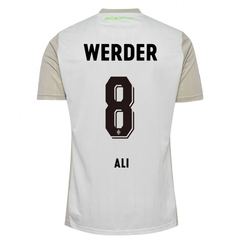 Danxen Hombre Camiseta Rumat Ali #8 Blanco Negro 2ª Equipación 2025/26 La Camisa
