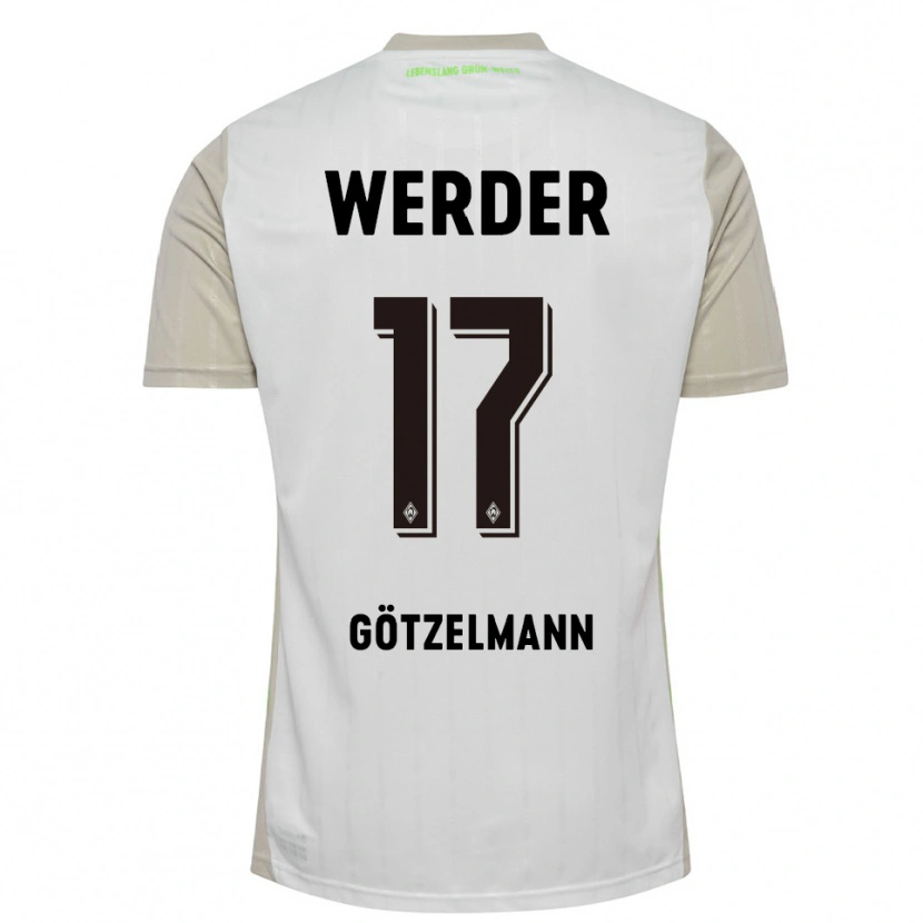 Danxen Hombre Camiseta Patrick Götzelmann #17 Blanco Negro 2ª Equipación 2025/26 La Camisa