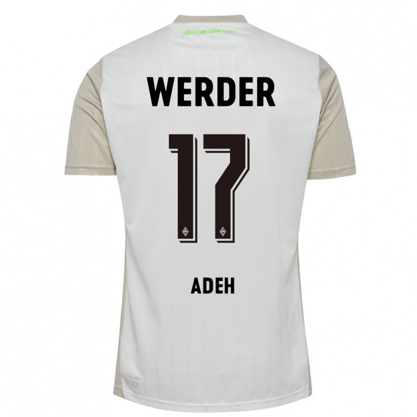 Danxen Hombre Camiseta Bob-Ignatius Adeh #17 Blanco Negro 2ª Equipación 2025/26 La Camisa