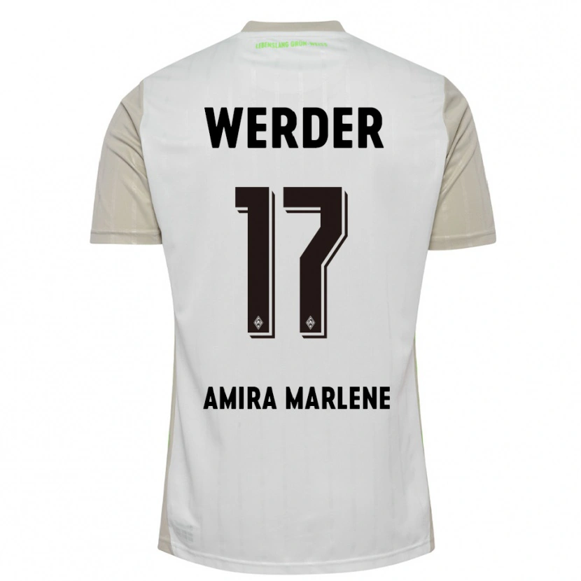 Danxen Hombre Camiseta Amira Marlene Dahl #17 Blanco Negro 2ª Equipación 2025/26 La Camisa