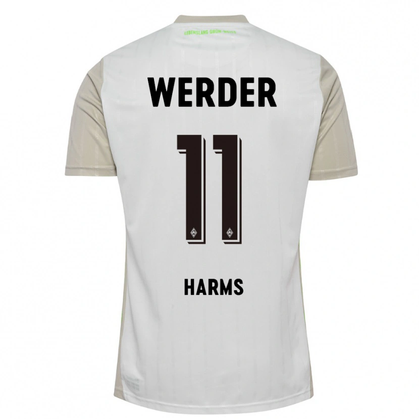 Danxen Hombre Camiseta Noah Harms #11 Blanco Negro 2ª Equipación 2025/26 La Camisa