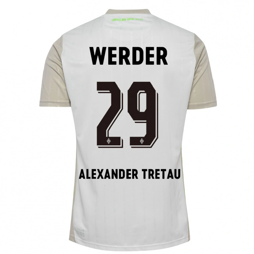 Danxen Hombre Camiseta Hans Tretau #29 Blanco Negro 2ª Equipación 2025/26 La Camisa