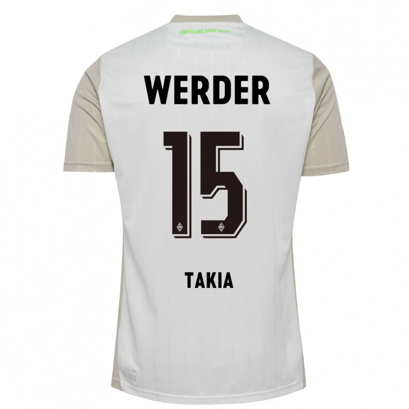 Danxen Hombre Camiseta Toirik Onlam Takia #15 Blanco Negro 2ª Equipación 2025/26 La Camisa