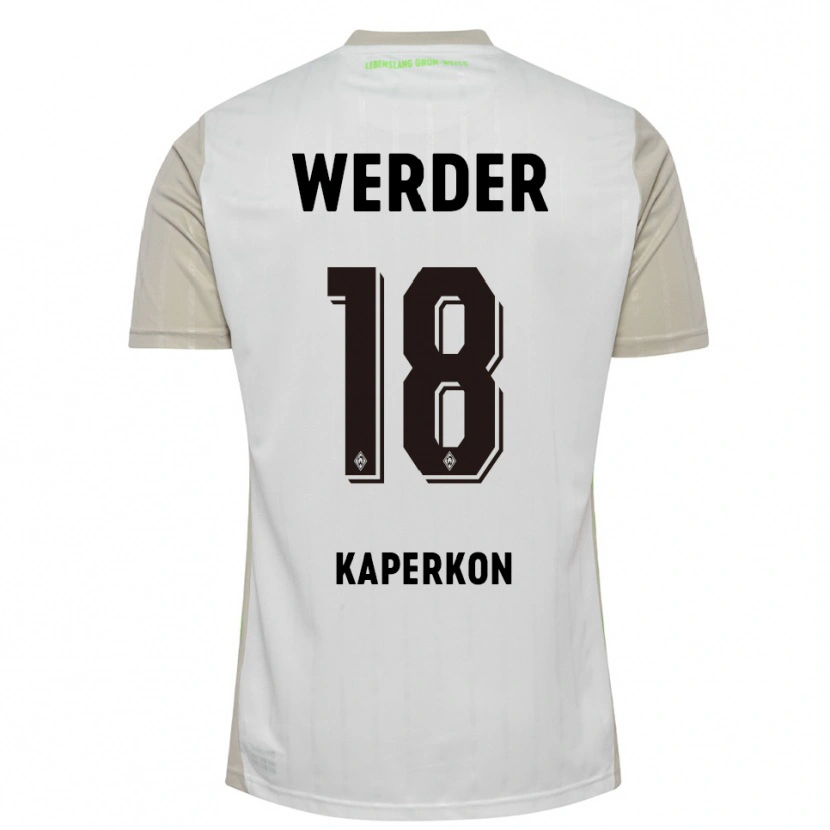 Danxen Hombre Camiseta Tom Kaperkon #18 Blanco Negro 2ª Equipación 2025/26 La Camisa