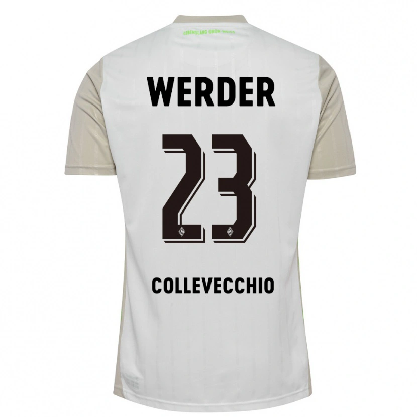 Danxen Hombre Camiseta Tomás Collevecchio #23 Blanco Negro 2ª Equipación 2025/26 La Camisa
