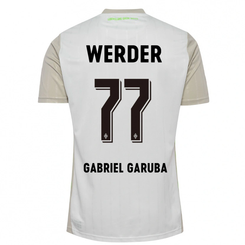 Danxen Hombre Camiseta Najib Gabriel Garuba #77 Blanco Negro 2ª Equipación 2025/26 La Camisa