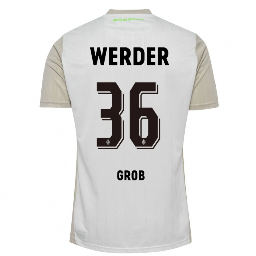 Danxen Hombre Camiseta Christian Groß #36 Blanco Negro 2ª Equipación 2025/26 La Camisa