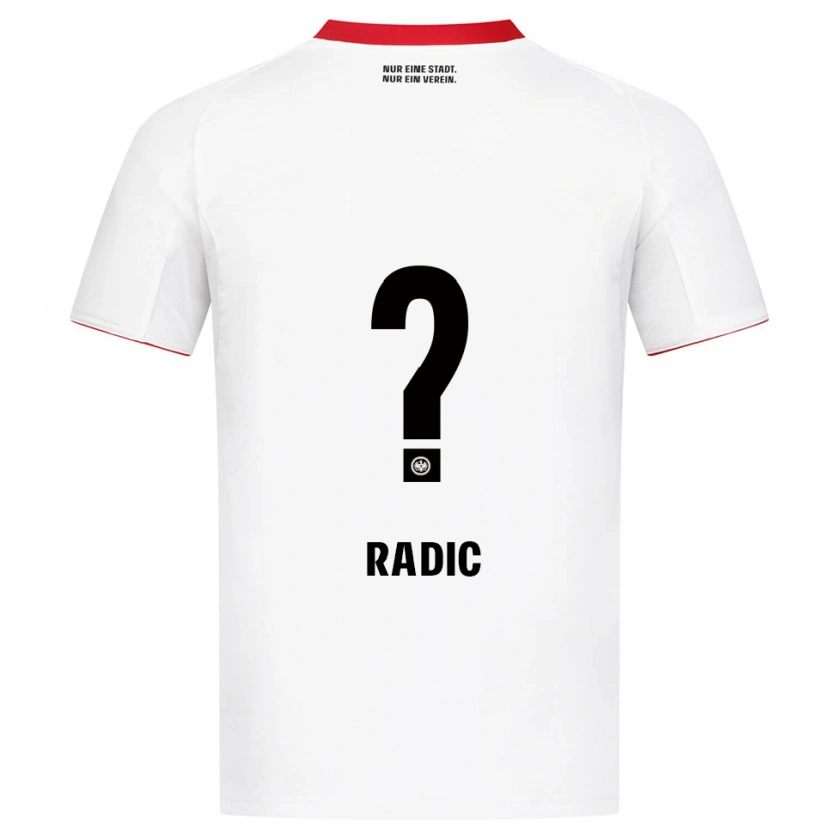 Danxen Hombre Camiseta Luka Radic #0 Blanco Rojo 2ª Equipación 2025/26 La Camisa