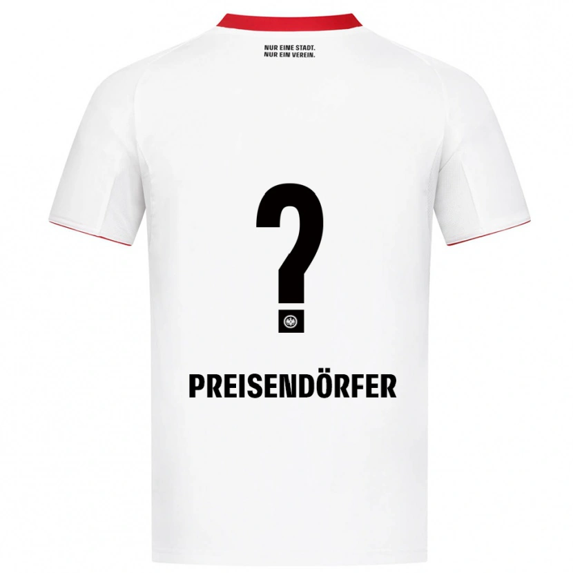 Danxen Hombre Camiseta Constantin Preisendörfer #0 Blanco Rojo 2ª Equipación 2025/26 La Camisa