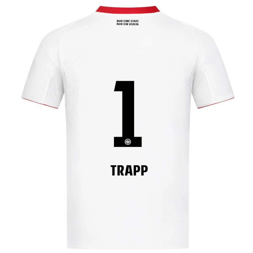 Danxen Hombre Camiseta Kevin Trapp #1 Blanco Rojo 2ª Equipación 2025/26 La Camisa