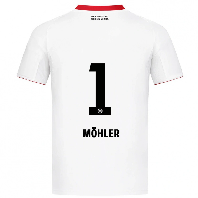 Danxen Hombre Camiseta Emil Möhler #1 Blanco Rojo 2ª Equipación 2025/26 La Camisa