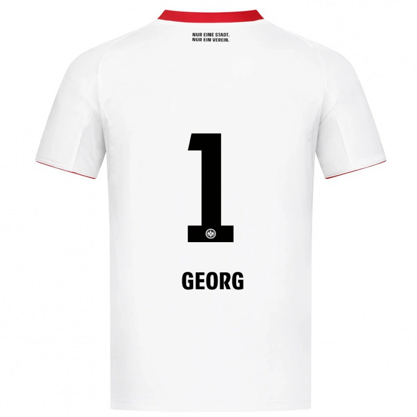 Danxen Hombre Camiseta Hannes Georg #1 Blanco Rojo 2ª Equipación 2025/26 La Camisa