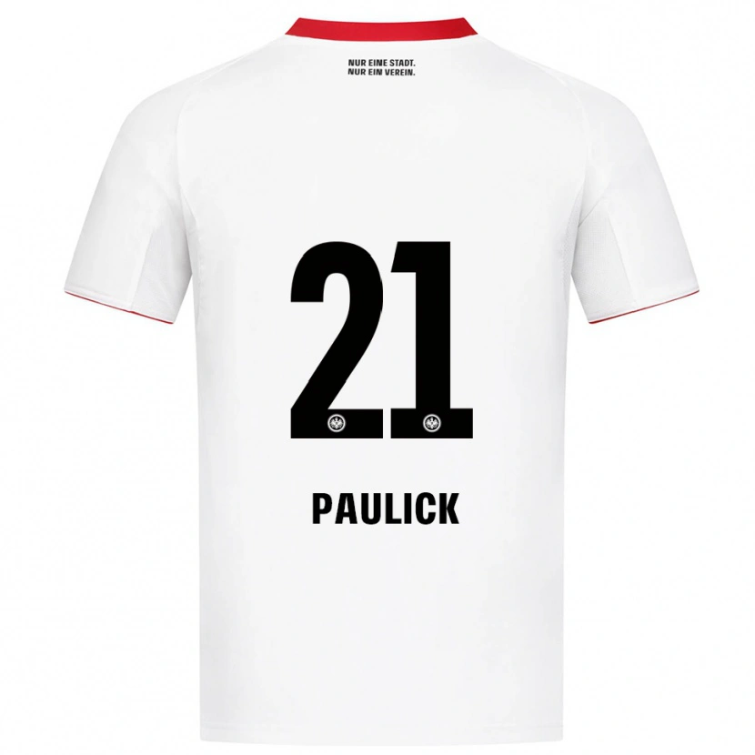 Danxen Hombre Camiseta Lea Paulick #21 Blanco Rojo 2ª Equipación 2025/26 La Camisa