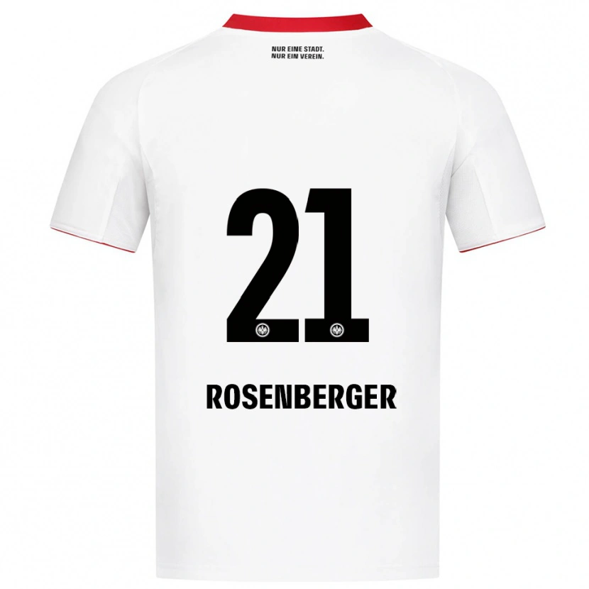 Danxen Hombre Camiseta Robin Rosenberger #21 Blanco Rojo 2ª Equipación 2025/26 La Camisa