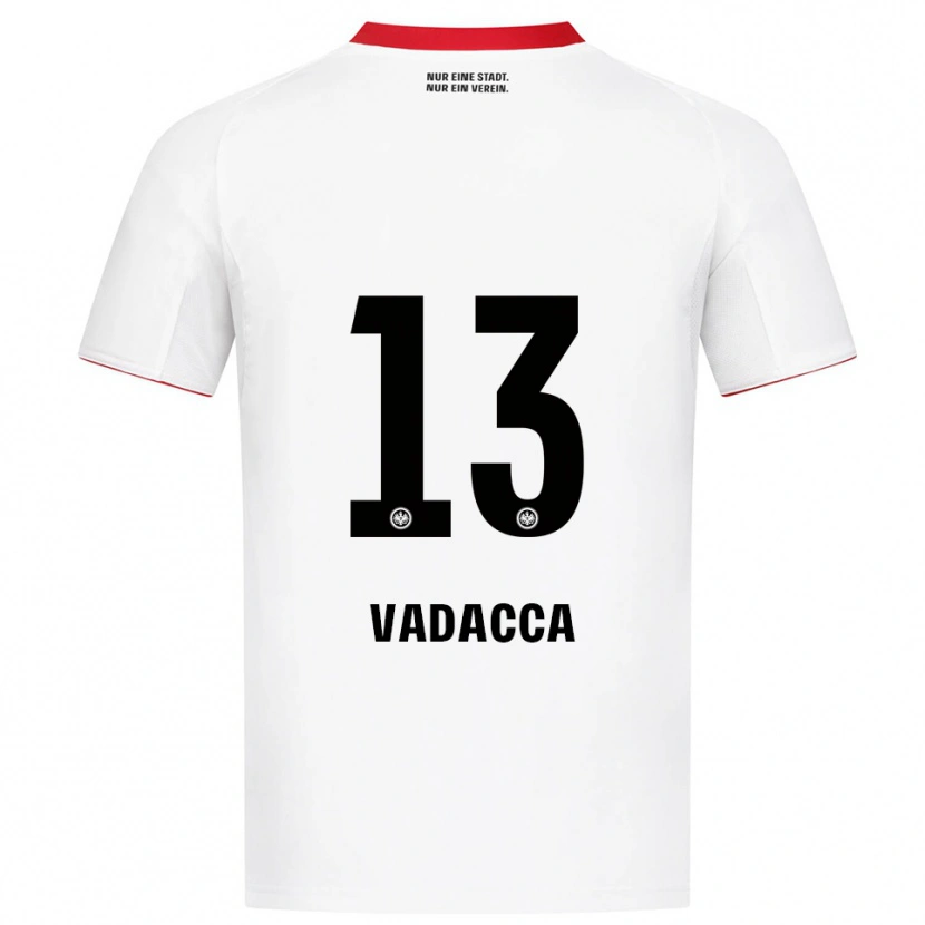 Danxen Hombre Camiseta Gianni Vadacca #13 Blanco Rojo 2ª Equipación 2025/26 La Camisa