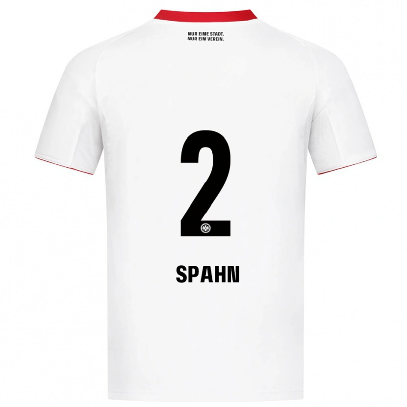 Danxen Hombre Camiseta Maurice Spahn #2 Blanco Rojo 2ª Equipación 2025/26 La Camisa