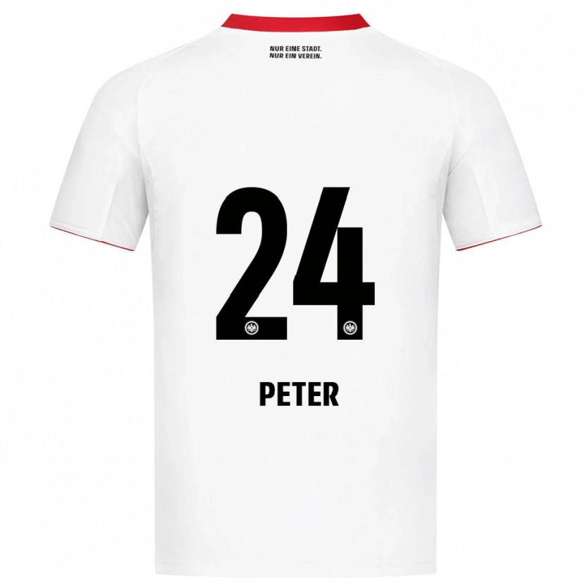 Danxen Hombre Camiseta Nicolas Peter #24 Blanco Rojo 2ª Equipación 2025/26 La Camisa