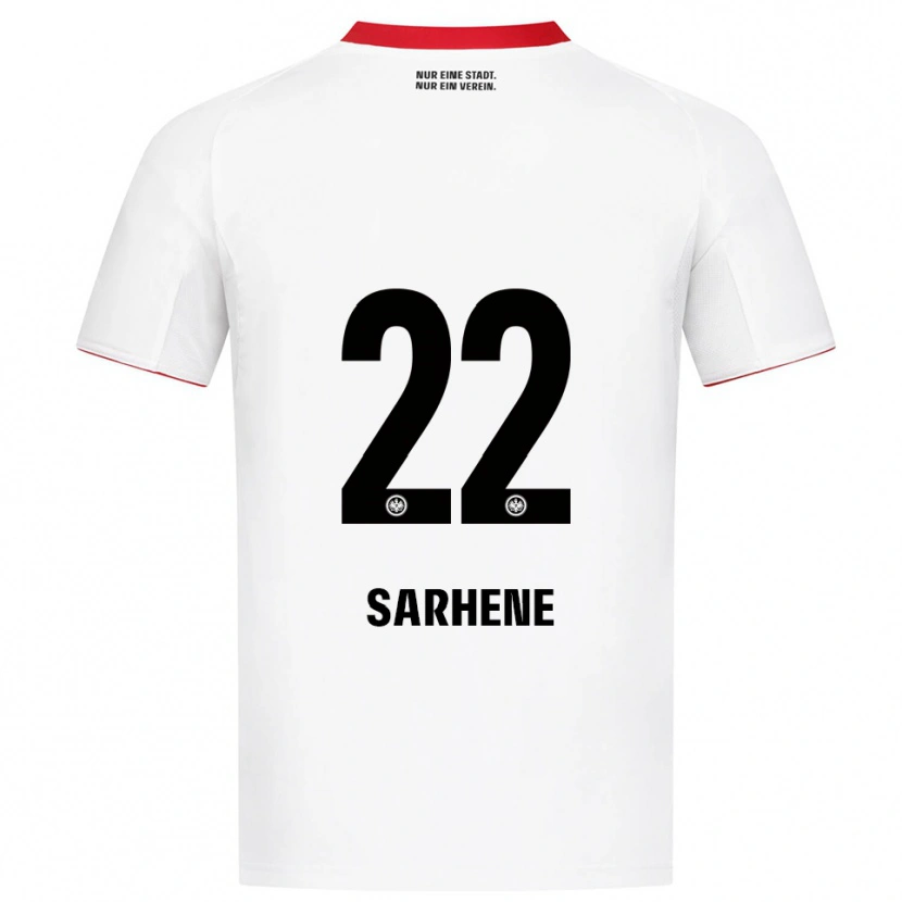 Danxen Hombre Camiseta Clement Nana-Sarhene #22 Blanco Rojo 2ª Equipación 2025/26 La Camisa