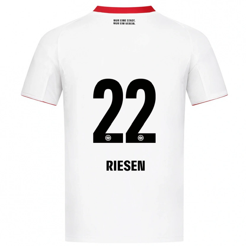 Danxen Hombre Camiseta Nadine Riesen #22 Blanco Rojo 2ª Equipación 2025/26 La Camisa