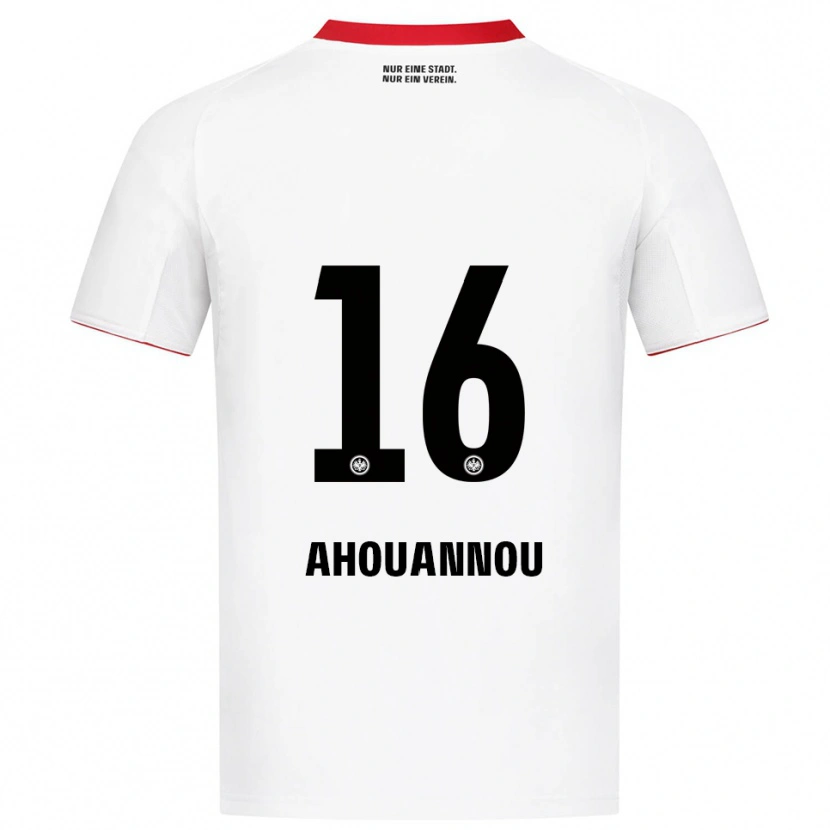 Danxen Hombre Camiseta Yannis Ahouannou #16 Blanco Rojo 2ª Equipación 2025/26 La Camisa