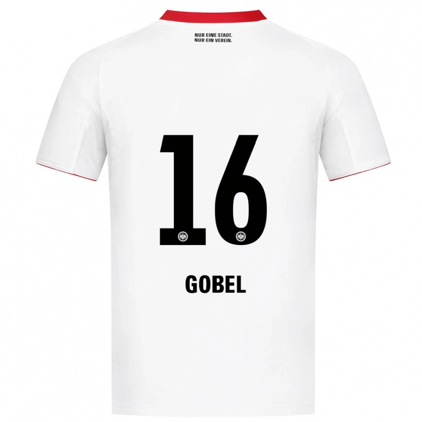 Danxen Hombre Camiseta Marlon Göbel #16 Blanco Rojo 2ª Equipación 2025/26 La Camisa