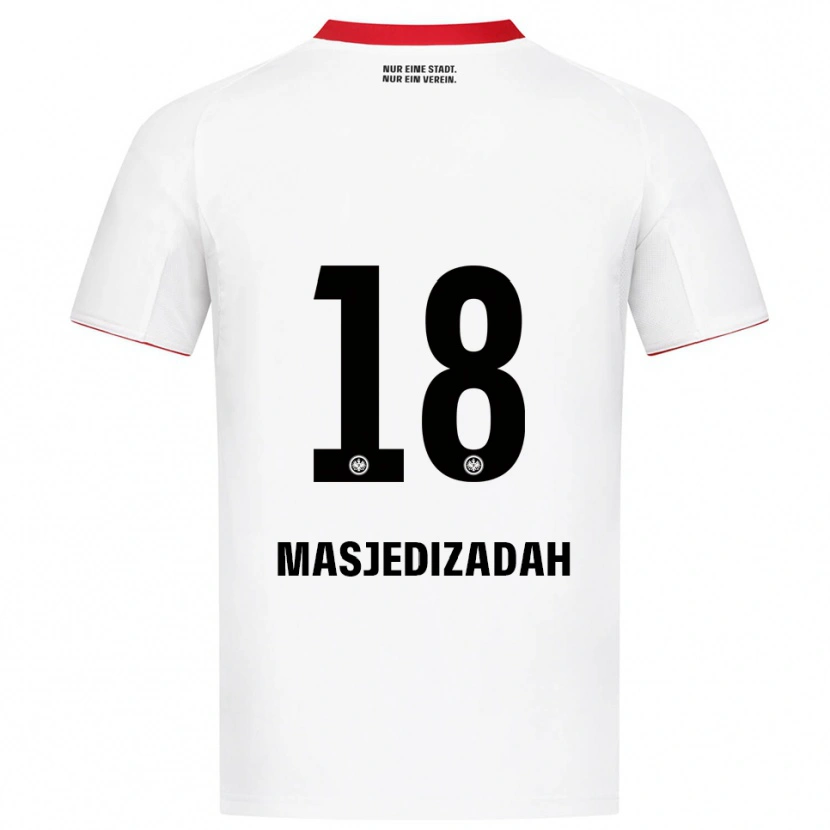 Danxen Hombre Camiseta Abolfazl Masjedizadah #18 Blanco Rojo 2ª Equipación 2025/26 La Camisa
