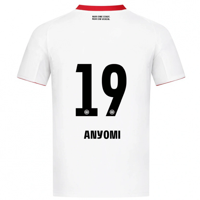 Danxen Hombre Camiseta Nicole Anyomi #19 Blanco Rojo 2ª Equipación 2025/26 La Camisa