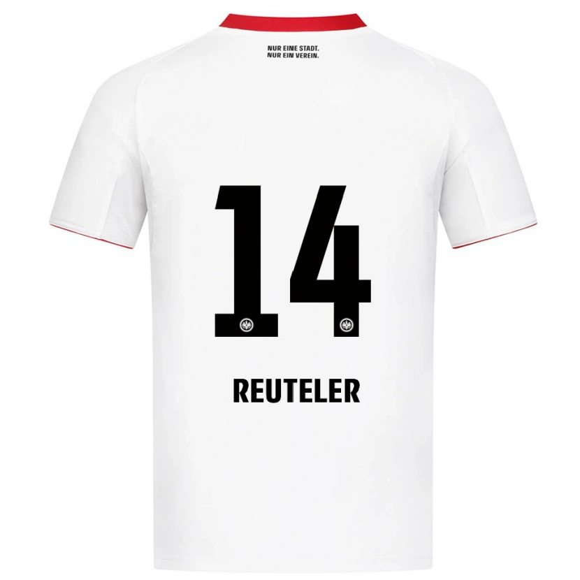 Danxen Hombre Camiseta Géraldine Reuteler #14 Blanco Rojo 2ª Equipación 2025/26 La Camisa