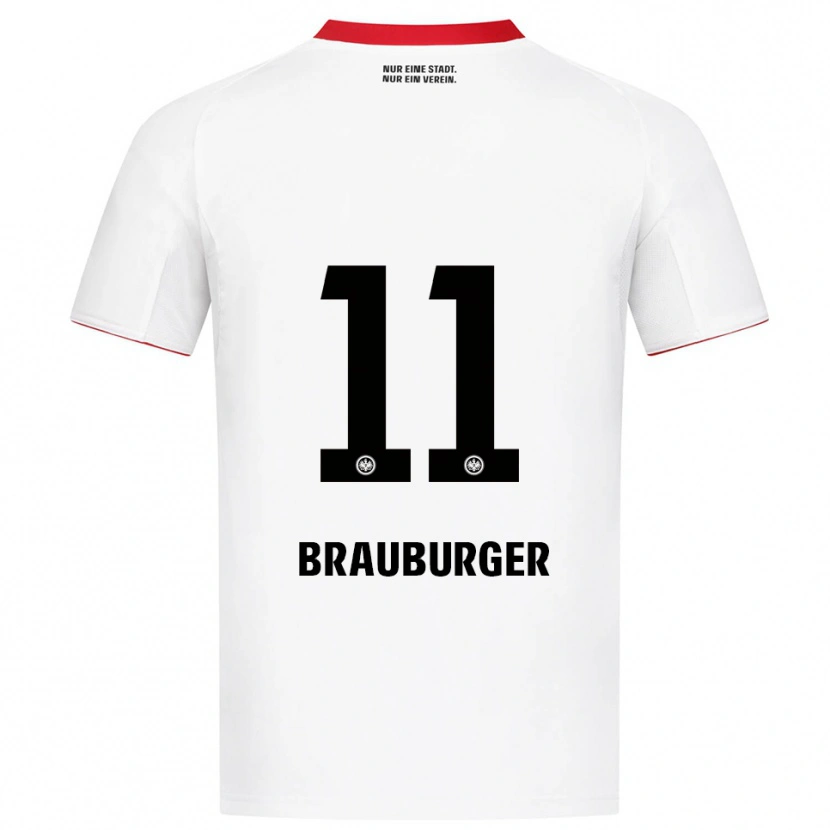 Danxen Hombre Camiseta Maximilian Brauburger #11 Blanco Rojo 2ª Equipación 2025/26 La Camisa