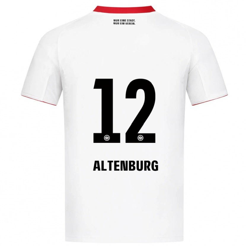 Danxen Hombre Camiseta Lina Altenburg #12 Blanco Rojo 2ª Equipación 2025/26 La Camisa